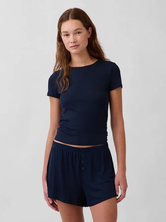 T-shirt pigiama a costine
