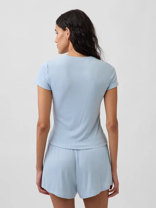 T-shirt pigiama a costine