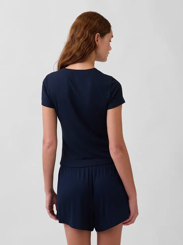 T-shirt pigiama a costine