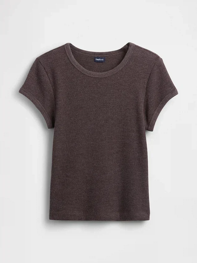 T-shirt pigiama a trama waffle