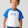 T-shirt raglan "Get Blue" per neonato & bebè
