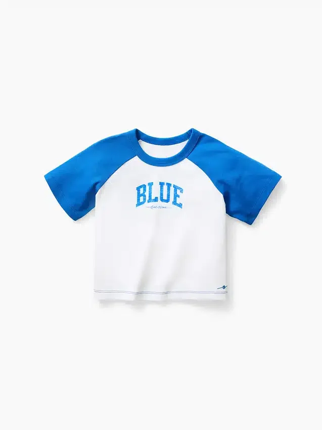 T-shirt raglan "Get Blue" per neonato & bebè