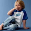 T-shirt raglan "Get Blue" per neonato & bebè