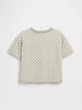 T-shirt squadrata a quadri per neonato & bebè