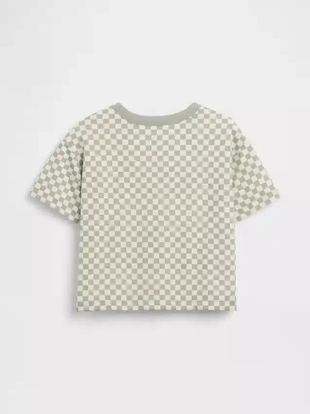 T-shirt squadrata a quadri per neonato & bebè