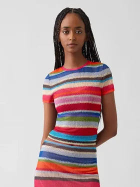 T-shirt trasparente a righe "Happy Stripe" di Gapstudio