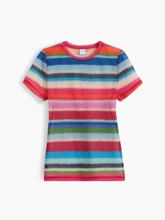 T-shirt trasparente a righe "Happy Stripe" di Gapstudio