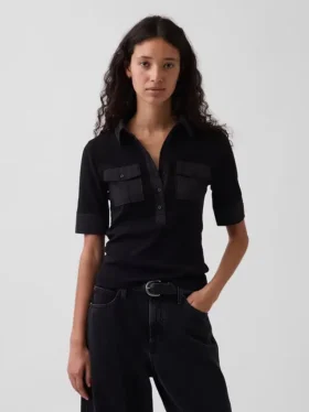 T-shirt utility moderna con maniche al gomito