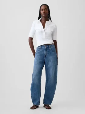 T-shirt utility moderna con maniche al gomito