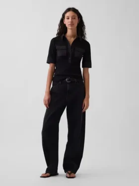 T-shirt utility moderna con maniche al gomito