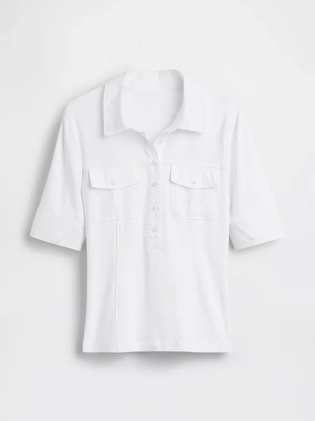 T-shirt utility moderna con maniche al gomito
