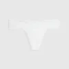 Tanga in cotone biologico elasticizzato con bordi in pizzo