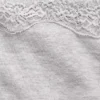 Tanga in cotone biologico elasticizzato con bordi in pizzo
