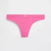 Tanga in cotone biologico elasticizzato con logo
