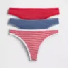 Tanga in cotone biologico elasticizzato (confezione da 3)