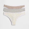 Tanga in cotone biologico elasticizzato (confezione da 3)