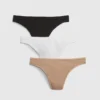 Tanga in cotone biologico elasticizzato (confezione da 3)