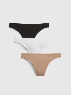 Tanga in cotone biologico elasticizzato (confezione da 3)