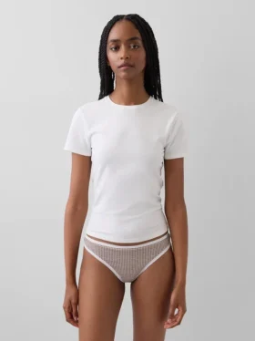 Tanga in cotone biologico elasticizzato (confezione da 3)