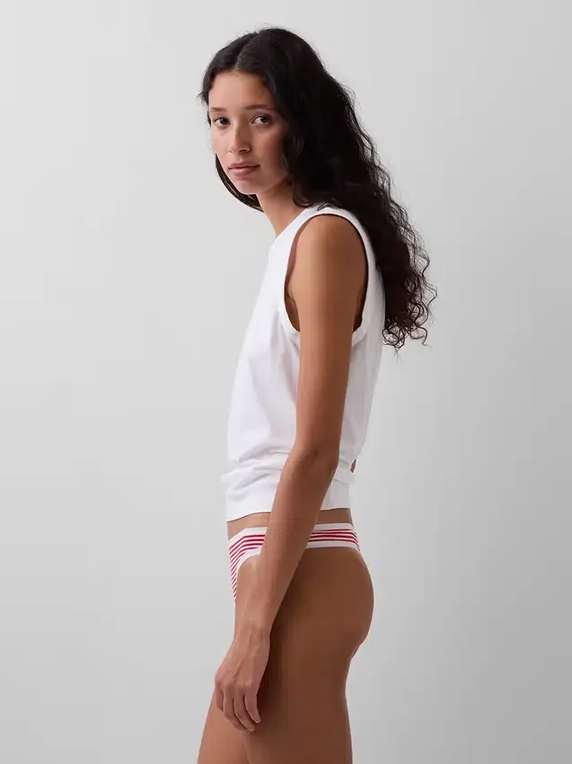 Tanga in cotone biologico elasticizzato (confezione da 3)