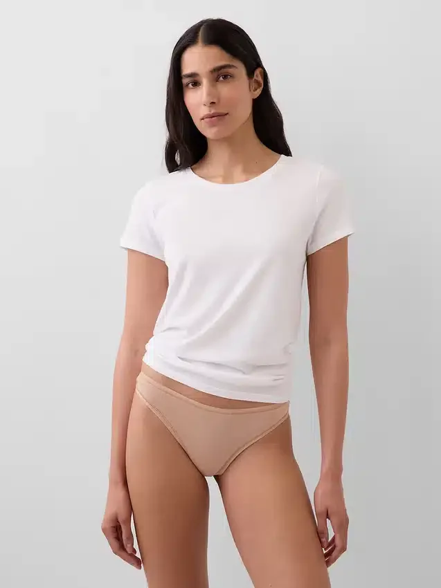 Tanga in cotone elasticizzato biologico