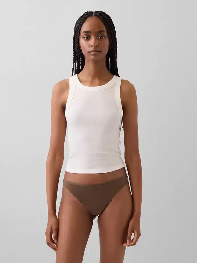 Tanga in cotone elasticizzato biologico