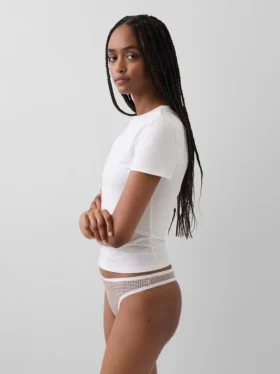 Tanga in cotone elasticizzato biologico