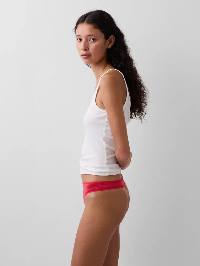 Tanga in cotone elasticizzato biologico