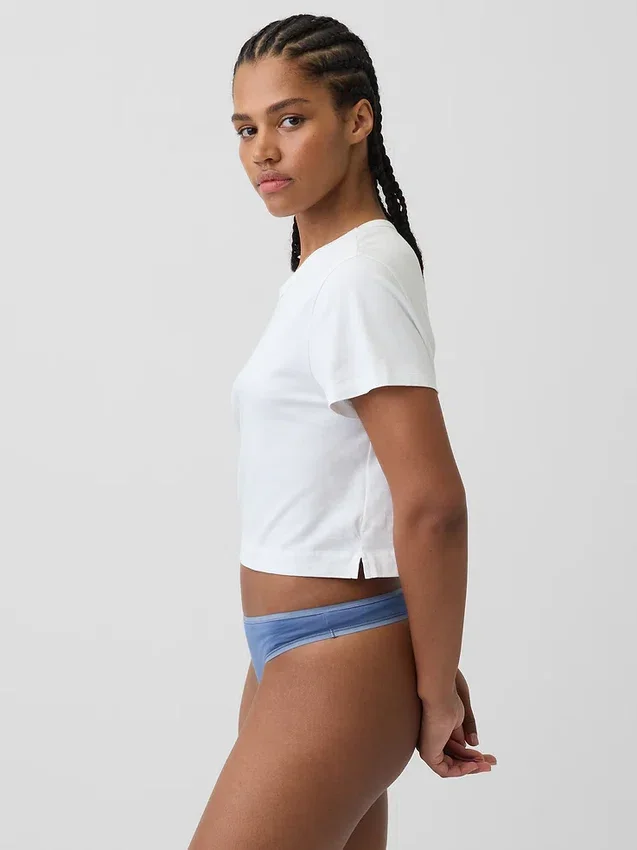 Tanga in cotone elasticizzato biologico