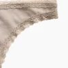 Tanga in morbidissimo cotone biologico elasticizzato con bordi in pizzo