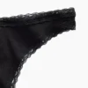 Tanga in morbidissimo cotone biologico elasticizzato con bordi in pizzo
