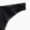 Tanga in morbidissimo cotone biologico elasticizzato con bordi in pizzo