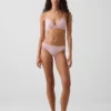 Tanga in morbidissimo cotone biologico elasticizzato con bordi in pizzo