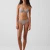 Tanga in morbidissimo cotone biologico elasticizzato con bordi in pizzo