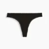 Tanga in morbidissimo cotone biologico elasticizzato con bordi in pizzo