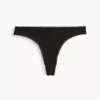 Tanga in morbidissimo cotone biologico elasticizzato con bordi in pizzo