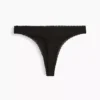 Tanga in morbidissimo cotone biologico elasticizzato con bordi in pizzo