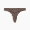 Tanga in morbidissimo cotone biologico elasticizzato con bordi in pizzo