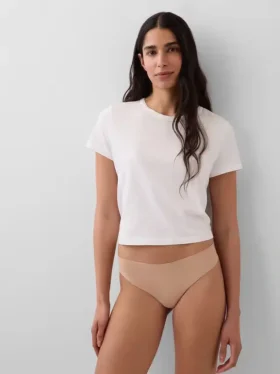 Tanga invisibile in cotone biologico elasticizzato