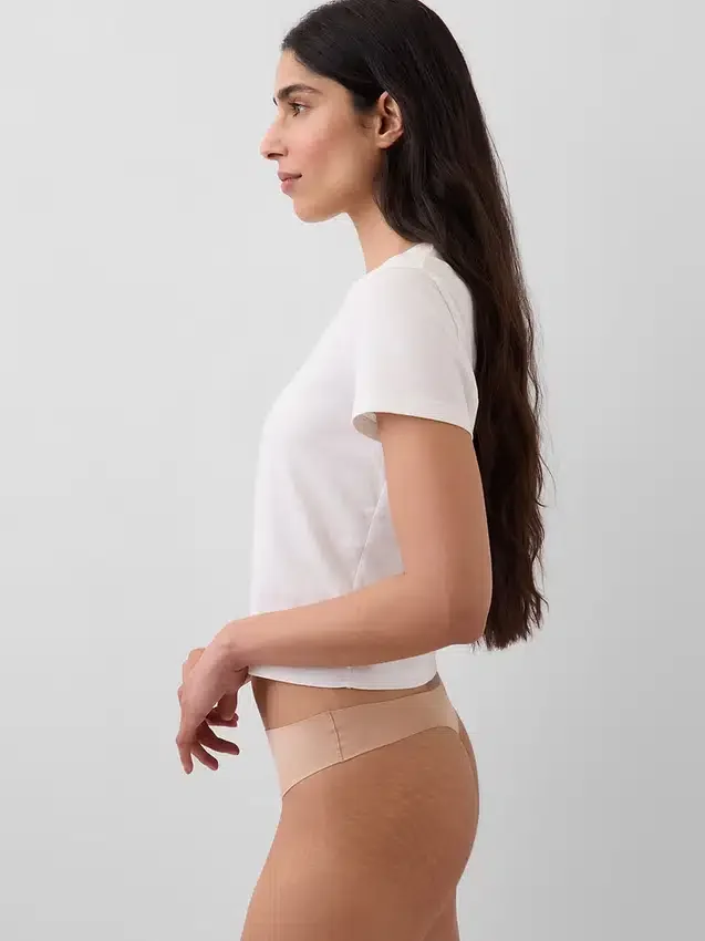 Tanga invisibile in cotone biologico elasticizzato