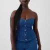 Top a corsetto in denim GAP × Hfr di Atelier Ndigo