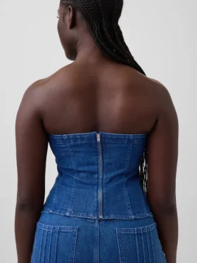 Top a corsetto in denim GAP × Hfr di Atelier Ndigo