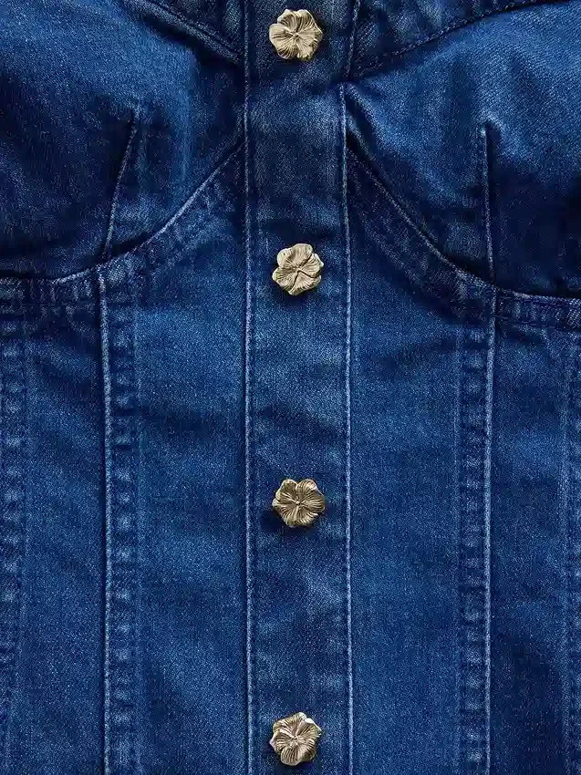 Top a corsetto in denim GAP × Hfr di Atelier Ndigo