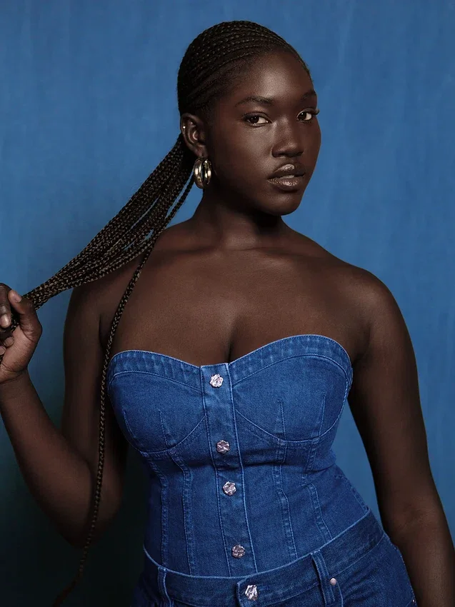 Top a corsetto in denim GAP × Hfr di Atelier Ndigo