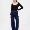 Top a cuore in maglia doppia