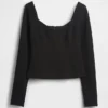 Top a cuore in maglia doppia
