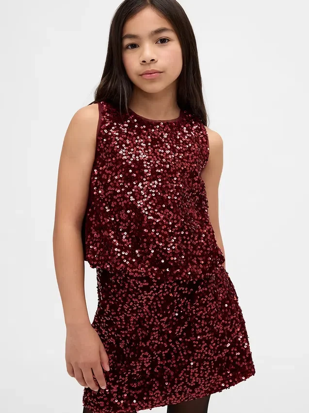 Top a palloncino con paillettes per bambini