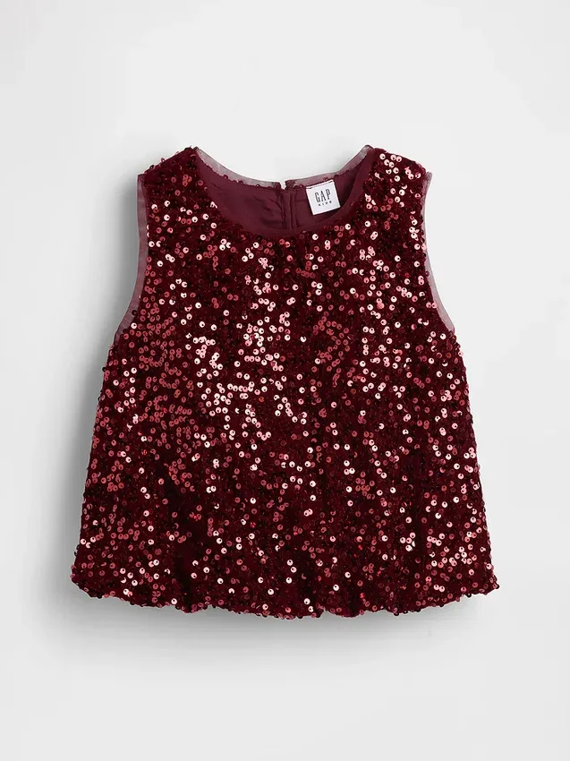 Top a palloncino con paillettes per bambini