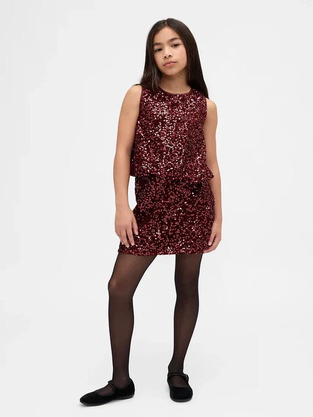 Top a palloncino con paillettes per bambini