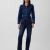 Jeans dritti dal taglio rilassato a vita media